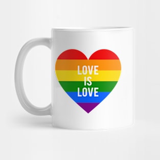 Love is love rainbow heart Mug